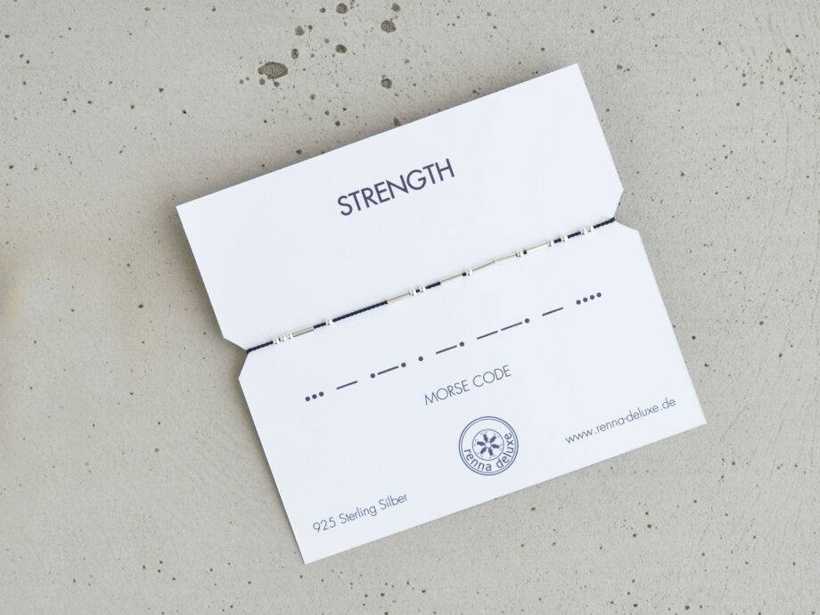Renna Deluxe MORSE CODE Armband In 925er SILBER