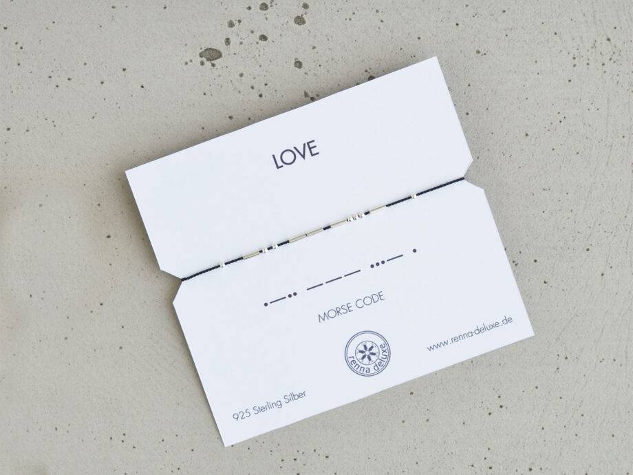 Renna Deluxe MORSE CODE Armband In 925er SILBER