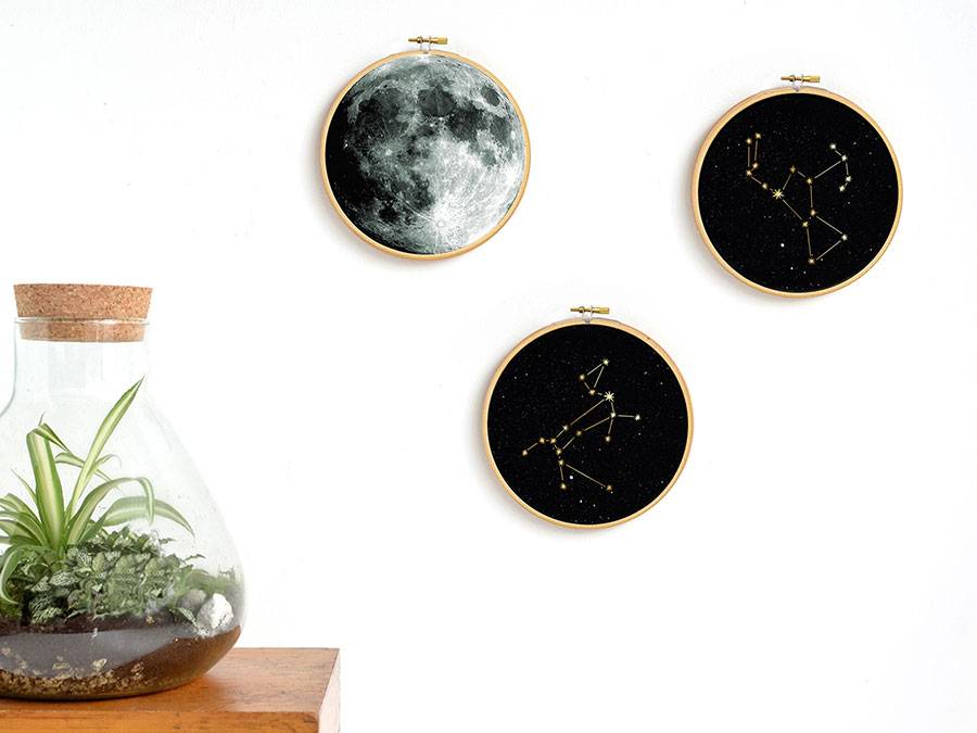 Renna Deluxe ORION Sternbild Im Stickrahmen