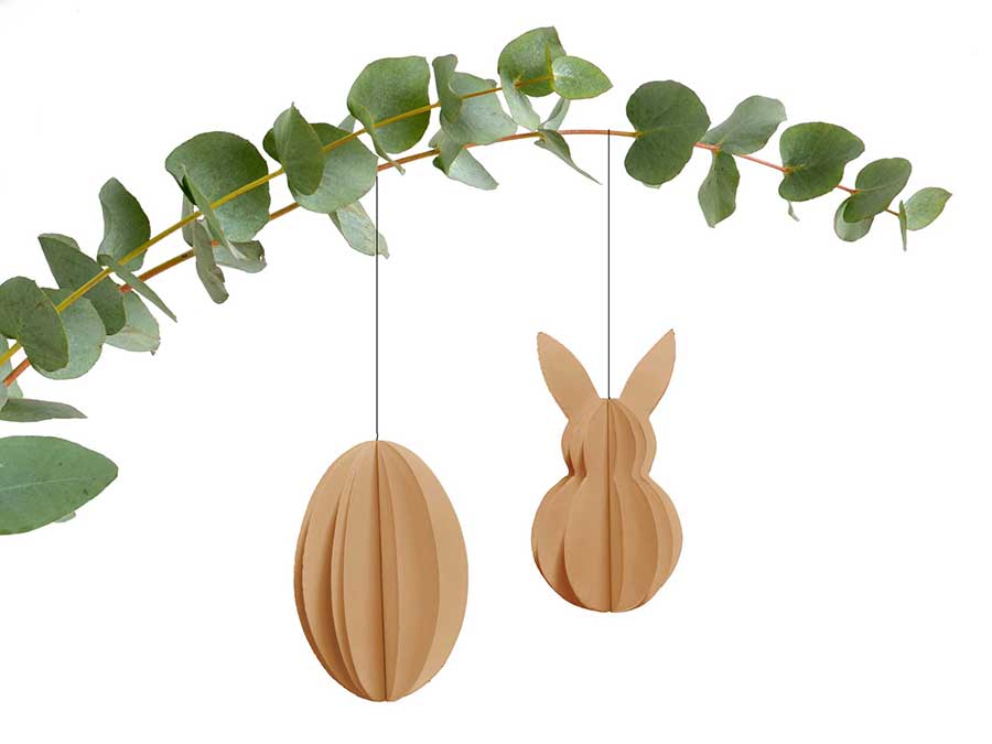 Renna Deluxe Osterei Aus Kraftpapier Anhänger