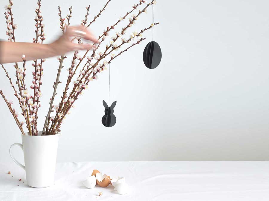 Renna Deluxe Osterei Zum Anhängen In Schwarz