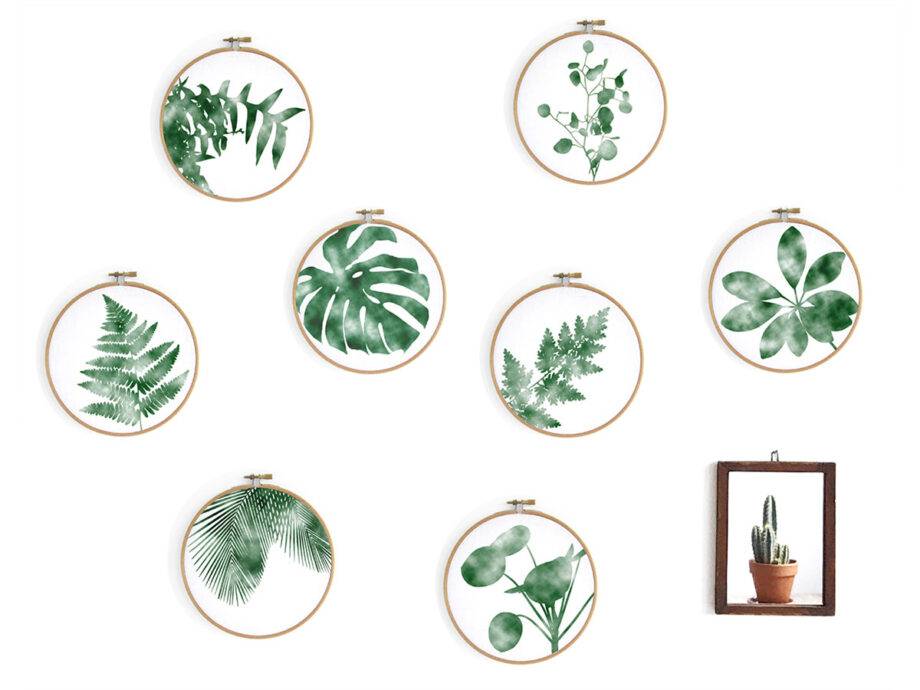 Renna Deluxe Pilea _ Bild Im Stickrahmen