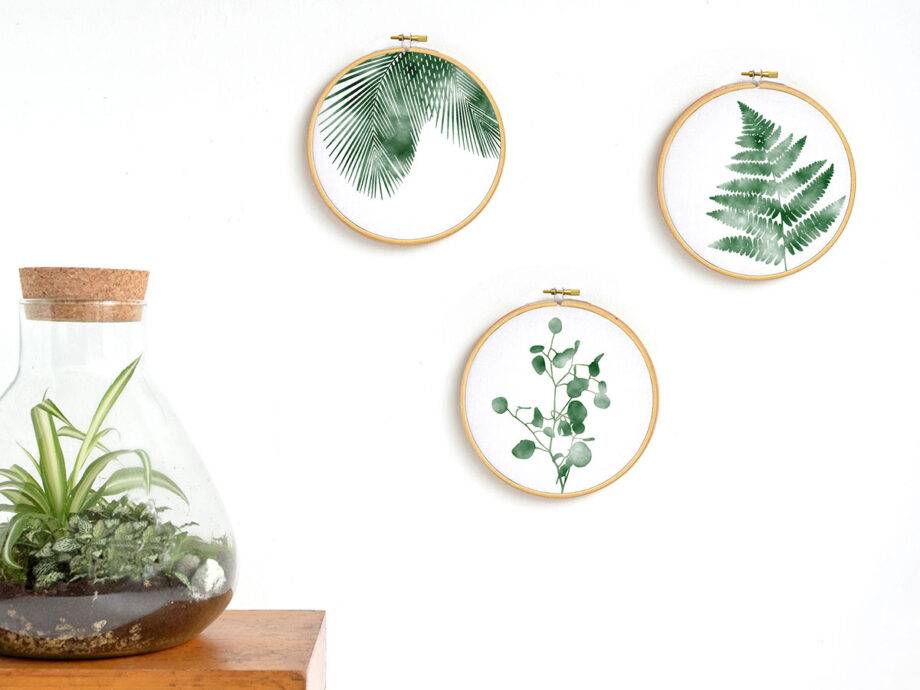 Renna Deluxe Pilea _ Bild Im Stickrahmen