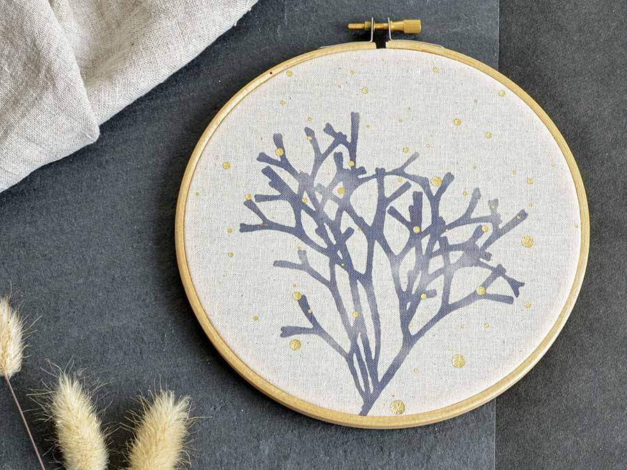 Renna Deluxe Seegras Bild Mit Gold