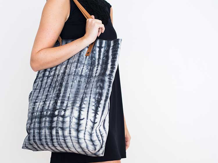 Renna Deluxe Shibori Shopper blau