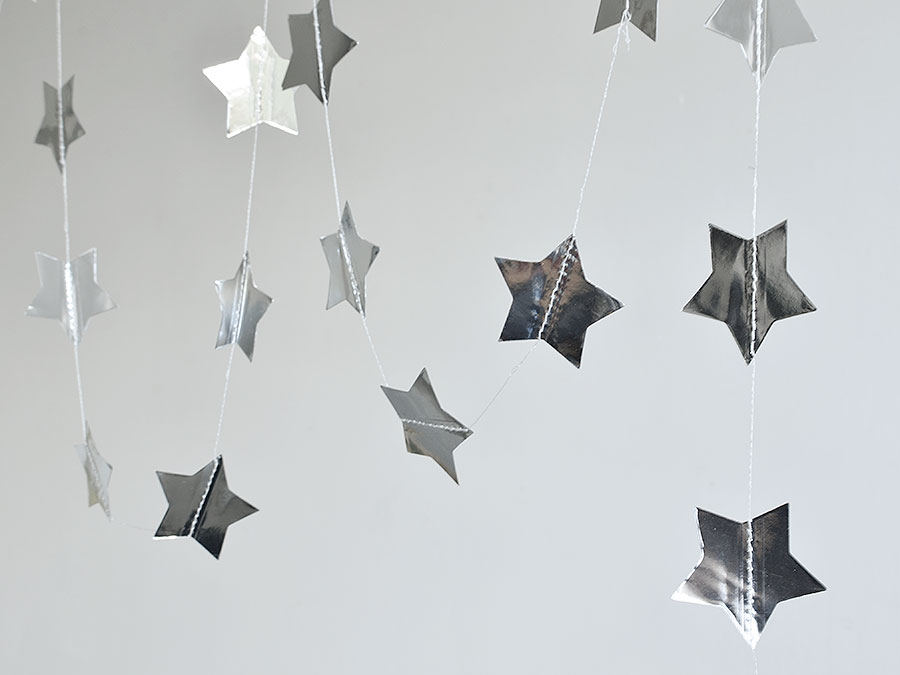 Renna Deluxe Silberne Sternengirlande