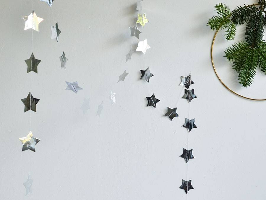 Renna Deluxe Silberne Sternengirlande