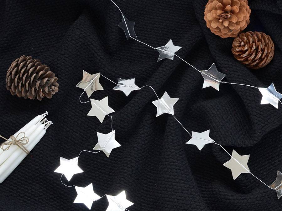 Renna Deluxe Silberne Sternengirlande