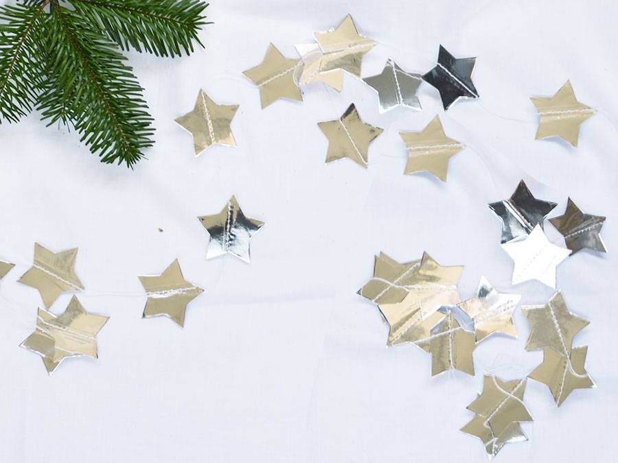 Renna Deluxe Silberne Sternengirlande