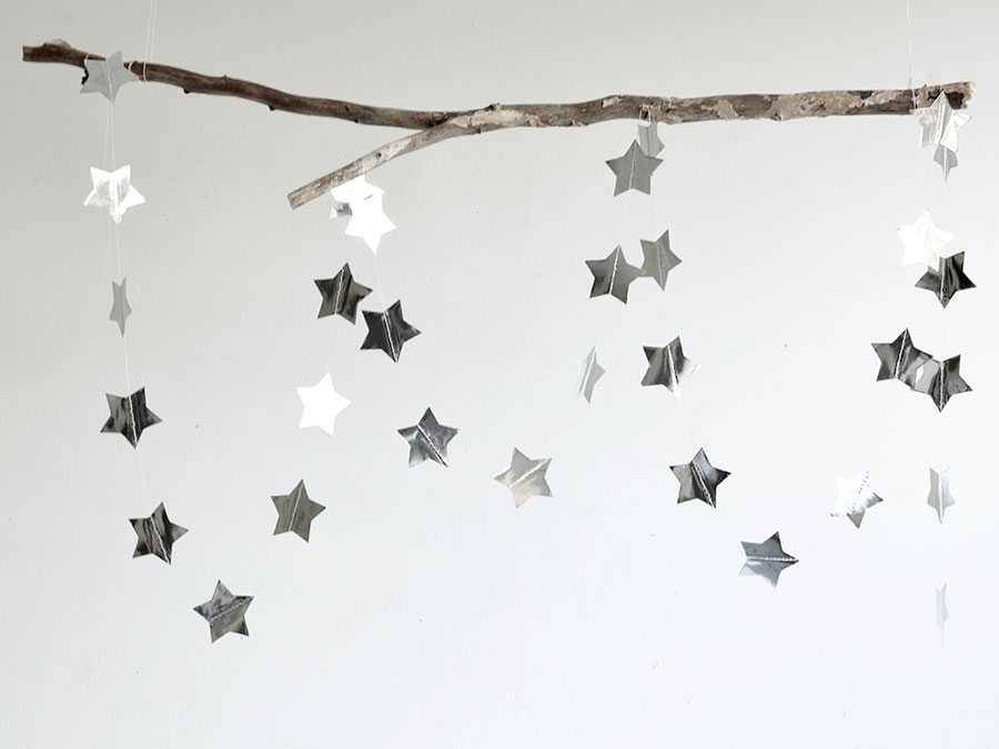 Renna Deluxe Silberne Sternengirlande