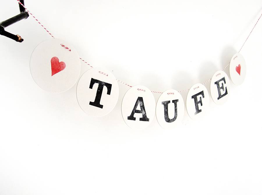 Renna Deluxe TAUFE Girlande Deko Für Das Tauffest