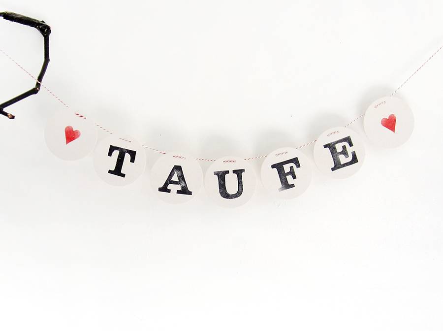 Renna Deluxe TAUFE Girlande Deko für das Tauffest