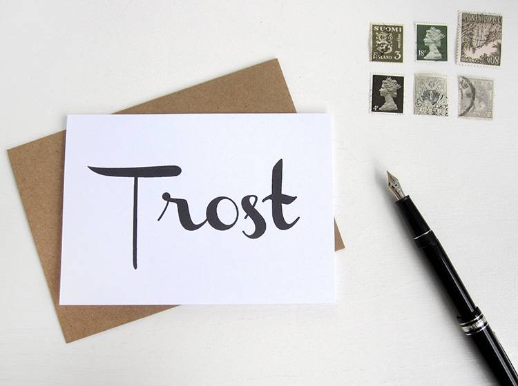 Renna Deluxe TROST // Trauerkarte