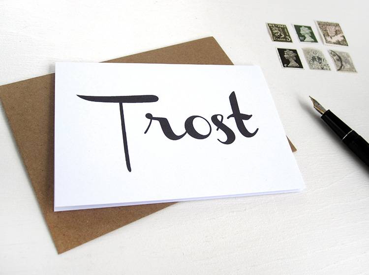 Renna Deluxe TROST // Trauerkarte