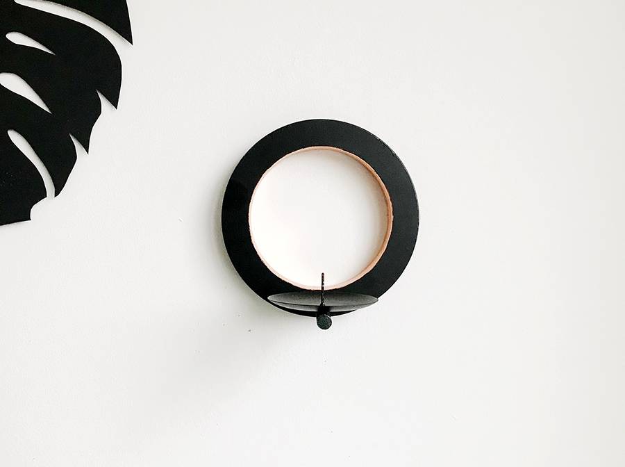 Renna Deluxe Wandkerzenhalter Schwarz Kupfer