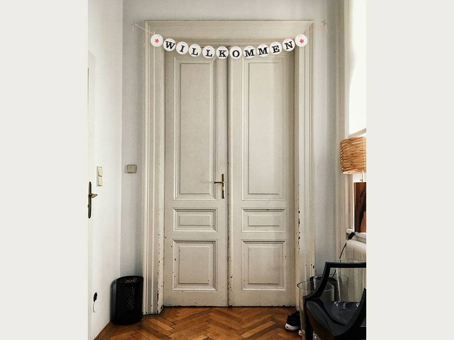 Renna Deluxe WILLKOMMEN Girlande