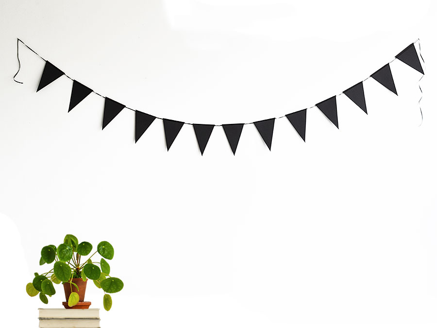 Renna Deluxe Wimpelkette Schwarz