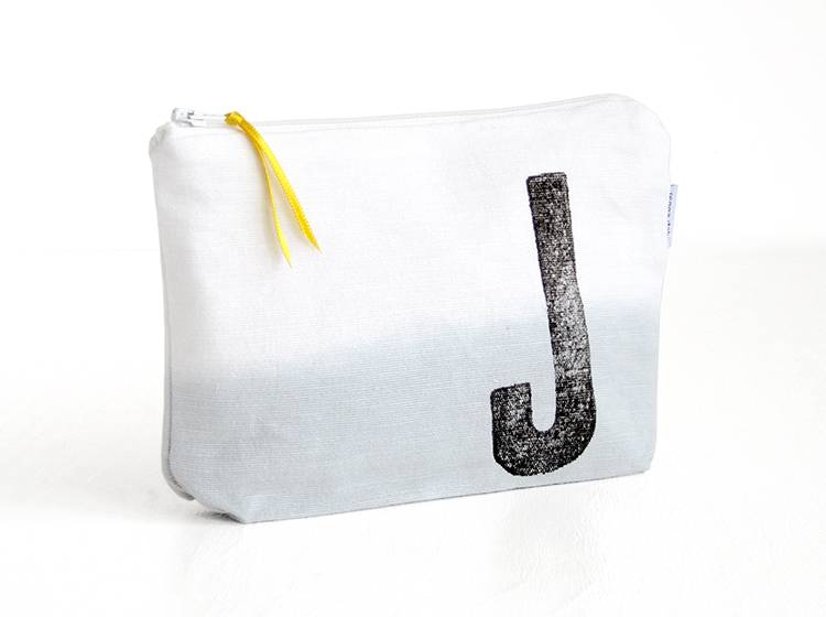 Renna Deluxe Schminktasche GRAU Mit Monogramm Personalisiert