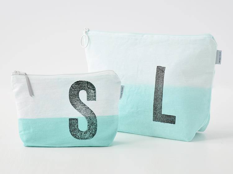 Renna Deluxe Schminktasche MINT Mit Monogramm Personalisiert