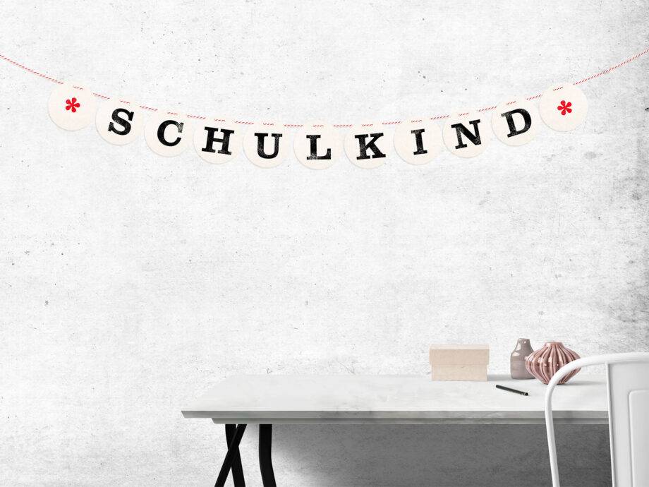 Renna Deluxe SCHULKIND Girlande Für Die Einschulung Party-Deko