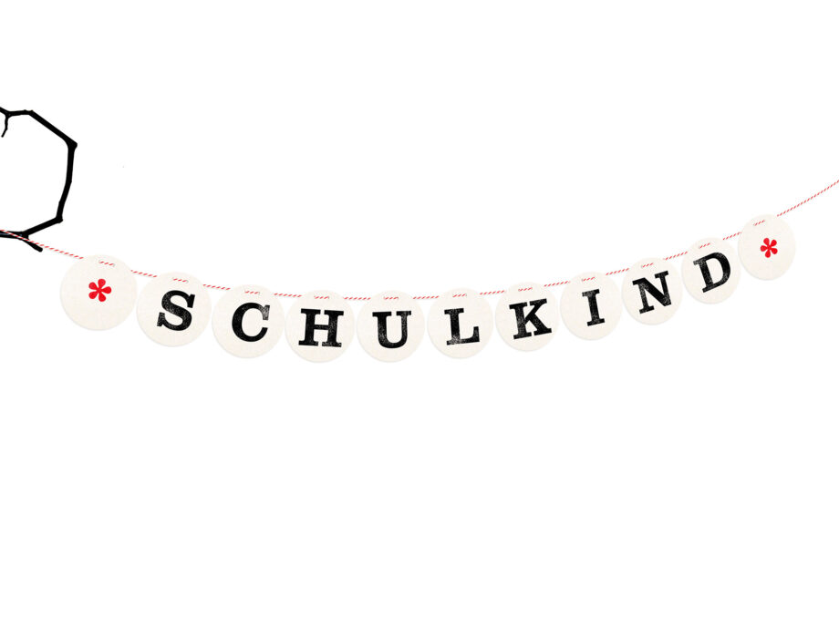 Renna Deluxe SCHULKIND Girlande für die Einschulung Party-Deko