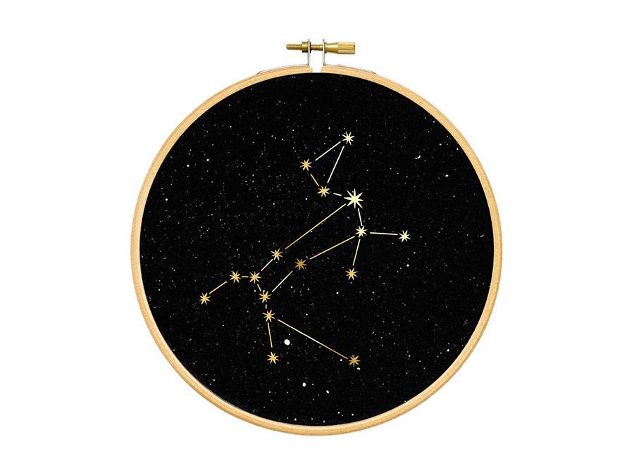 Renna Deluxe SIRIUS Sternbild Großer Hund im Stickrahmen