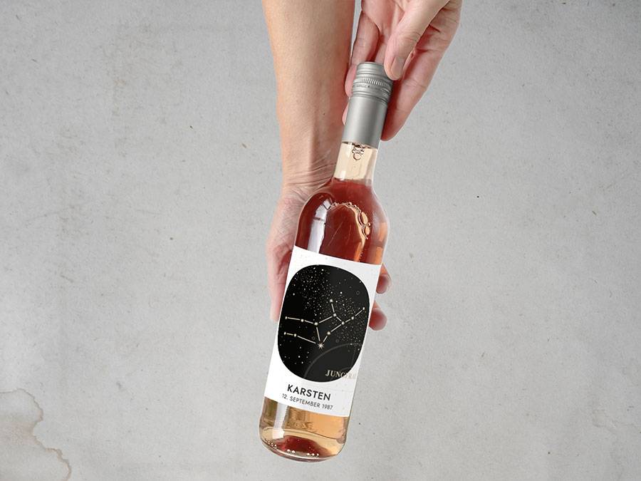 Renna Deluxe Sternzeichen Steinbock | Personalisiertes Weinlabel