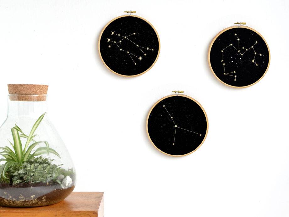 Renna Deluxe Stier Sternzeichen Bild Im Stickrahmen