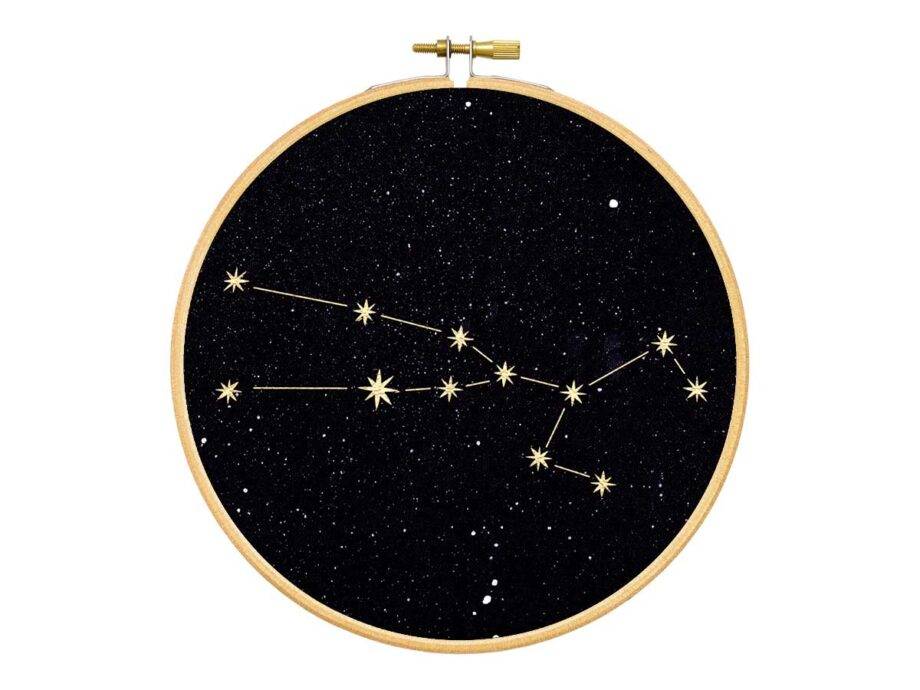 Renna Deluxe Stier Sternzeichen Bild im Stickrahmen