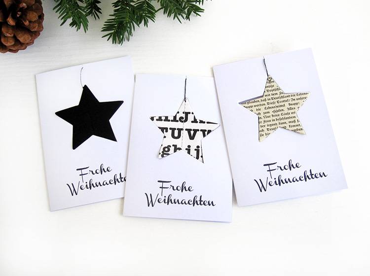 Renna Deluxe Weihnachtskarte Mit Weihnachtsanhänger Stern