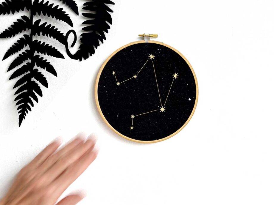 Renna Deluxe Widder Sternzeichen Bild Im Stickrahmen