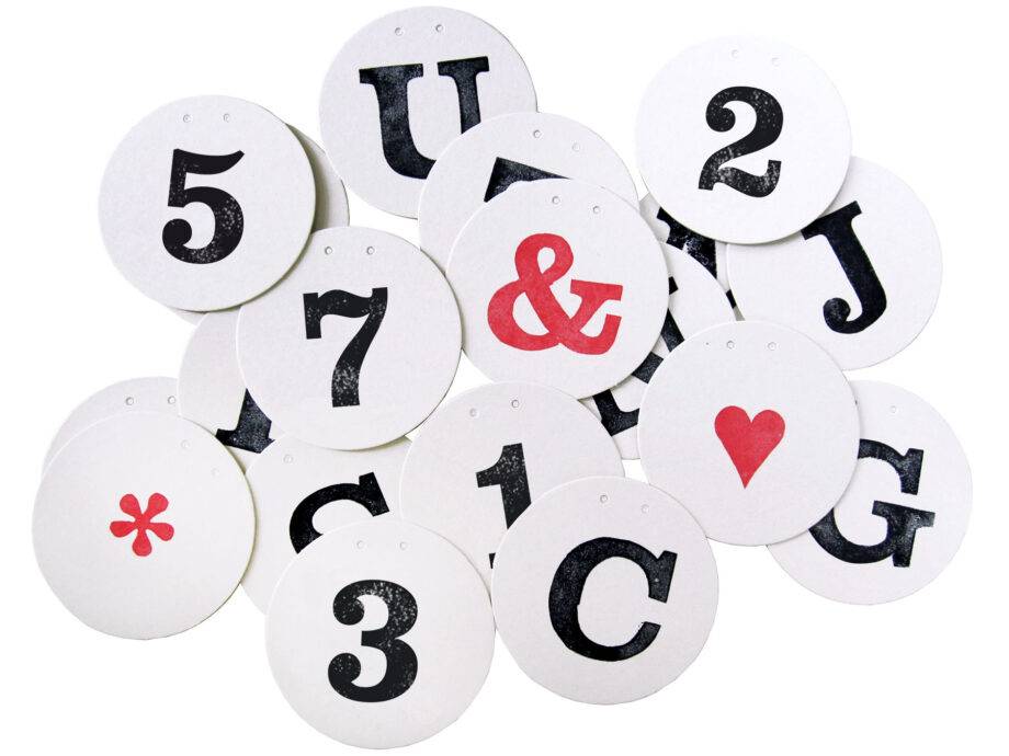 Renna Deluxe Zahlen & Buchstaben für individuelle Girlande