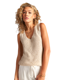 Riani BAUMWOLL-STRICKTOP MIT LUREXEINSCHLÜSSEN