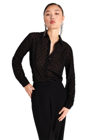 Riani BLUSE AUS LOGO TULLE