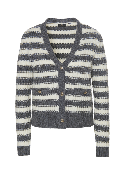 Riani GESTREIFTER CARDIGAN AUS COSY KNIT