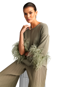 Riani GESTRICKTES LONGSLEEVE MIT FEDERN