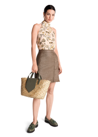 Riani HALTERNECK TOP MIT SAFARINO PRINT