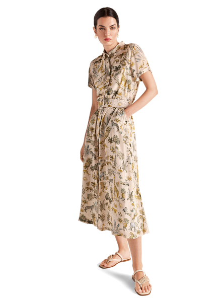 Riani HEMDBLUSENKLEID MIT SAFARINO PRINT