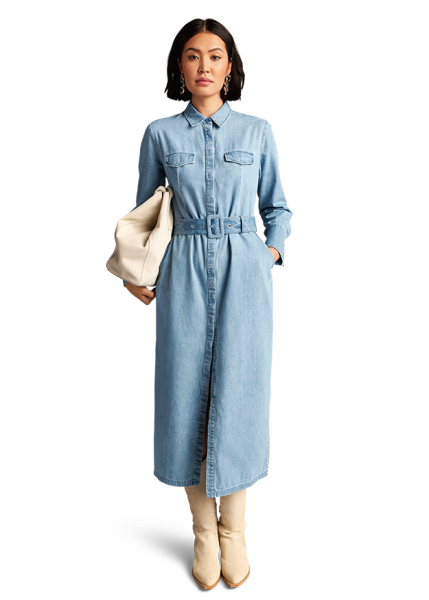Riani KLEID AUS LIGHT DENIM