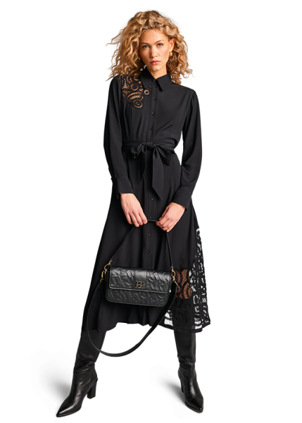 Riani KLEID MIT MACRAMÉ-STICKEREI