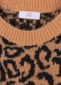 Riani KURZARM-PULLOVER MIT OCELOT PRINT