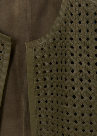 Riani KURZE LEDERJACKE MIT NETZOPTIK