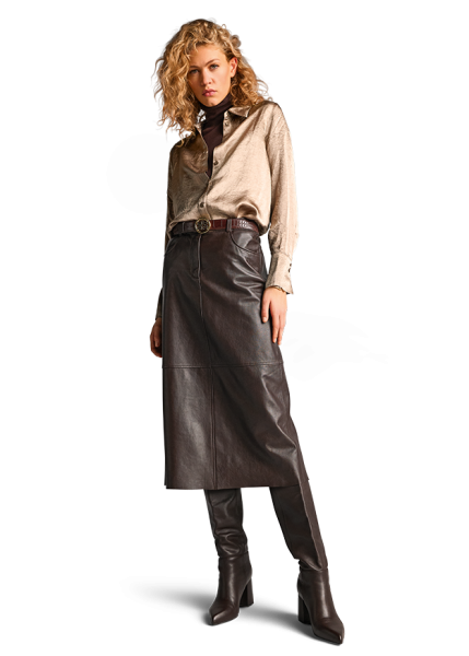 Riani LEDERROCK AUS LAMMNAPPA