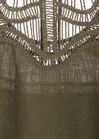 Riani LEINENKLEID MIT MACRAMÉDETAIL