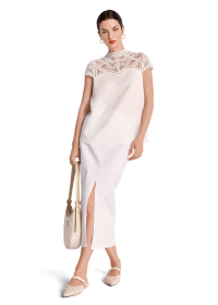 Riani MACRAMÉ-BLUSE AUS LEINEN