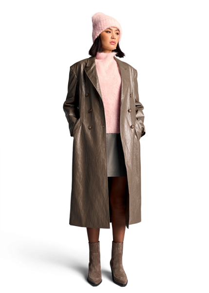 Riani MANTEL AUS VEGANEM LEDER