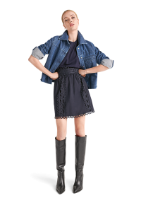 Riani MINIROCK MIT SPITZENBÄNDERN