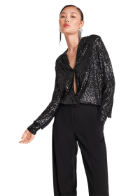 Riani PAILLETTENBLUSE MIT V-AUSSCHNITT