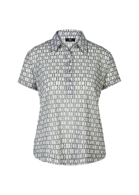 Riani POLOSHIRT MIT LOGO TULLE