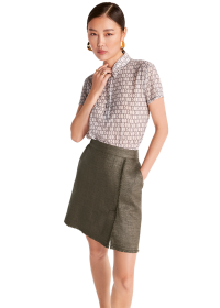 Riani POLOSHIRT MIT LOGO TULLE